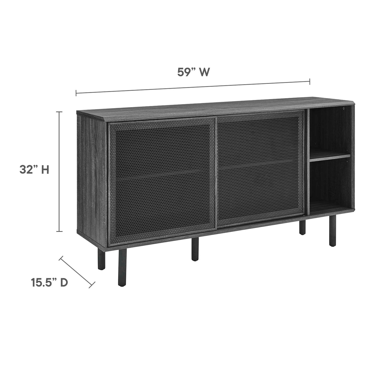 Cortina Sideboard, Charcoal