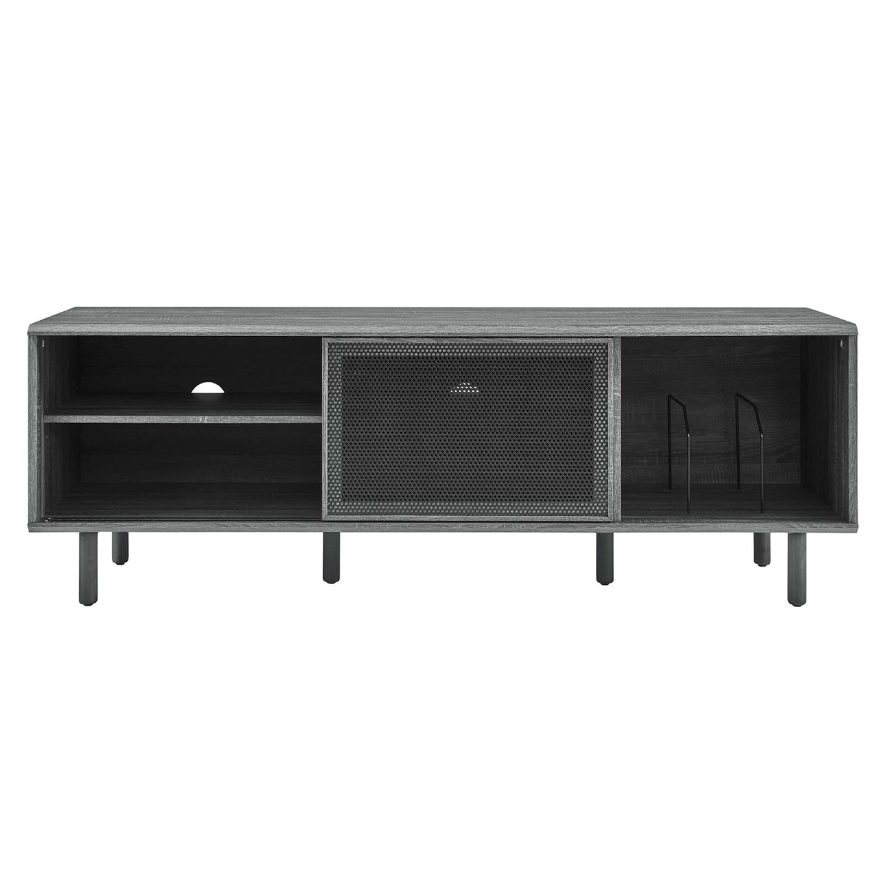 Cortina TV and Vinyl Stand, Large, Charcoal