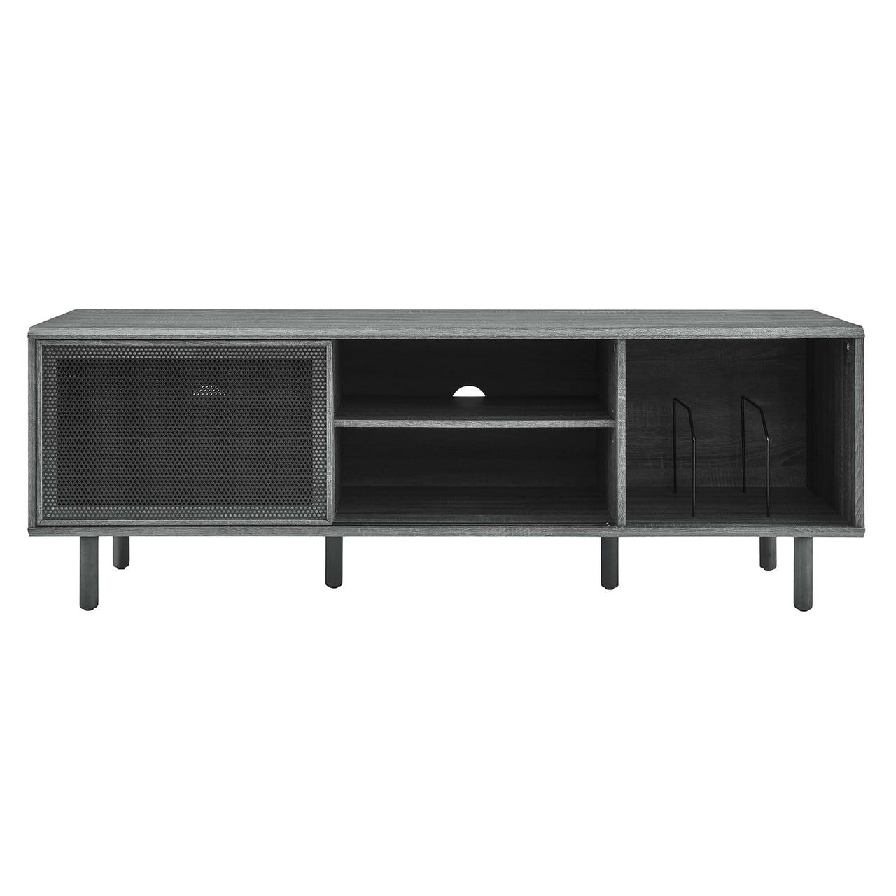 Cortina TV and Vinyl Stand, Large, Charcoal