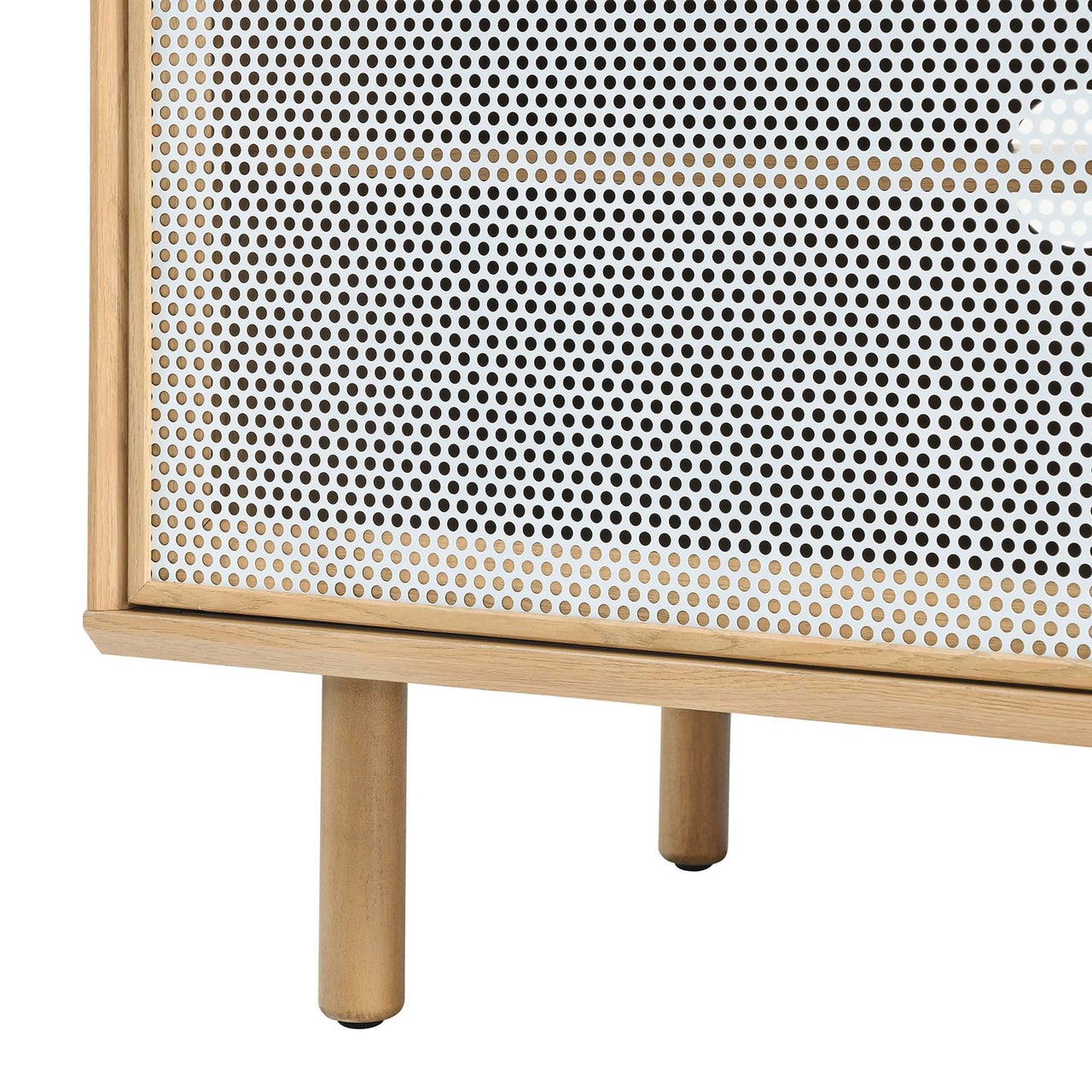 Cortina TV and Vinyl Stand, Large, Oak