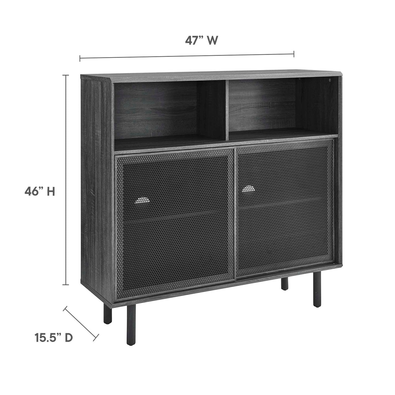 Cortina Cabinet, Charcoal