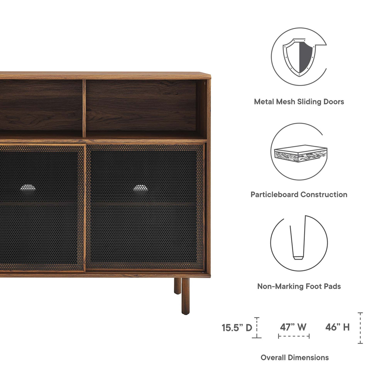 Cortina Cabinet, Walnut