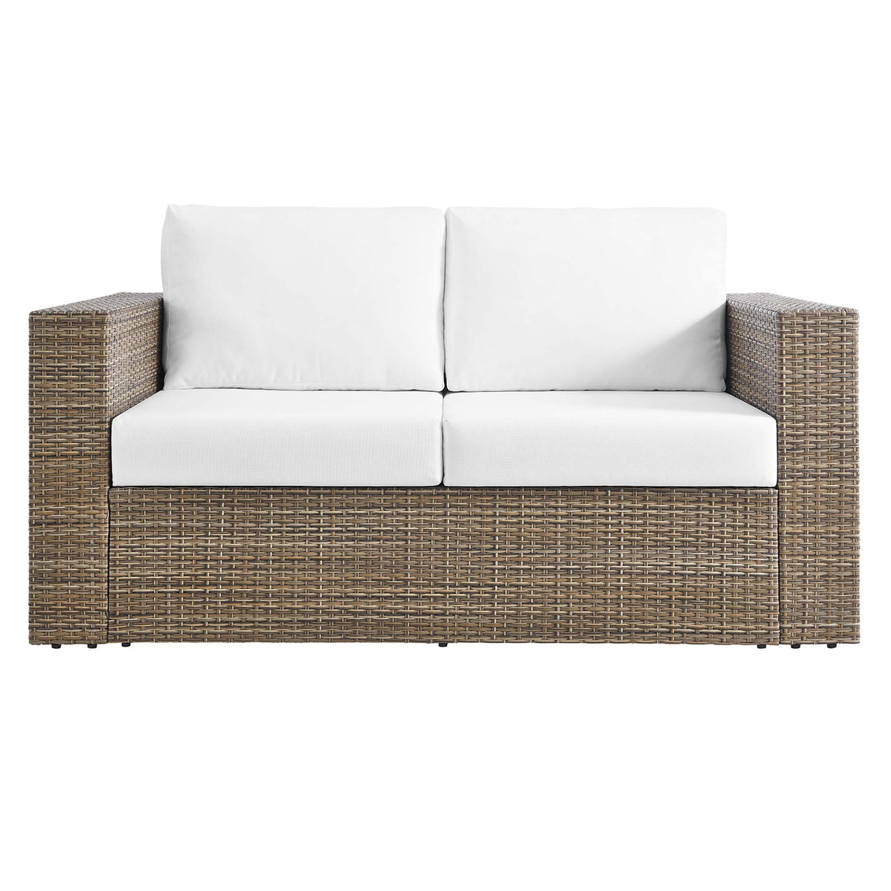 Conversation Alfresco Loveseat, Cappuccino & White