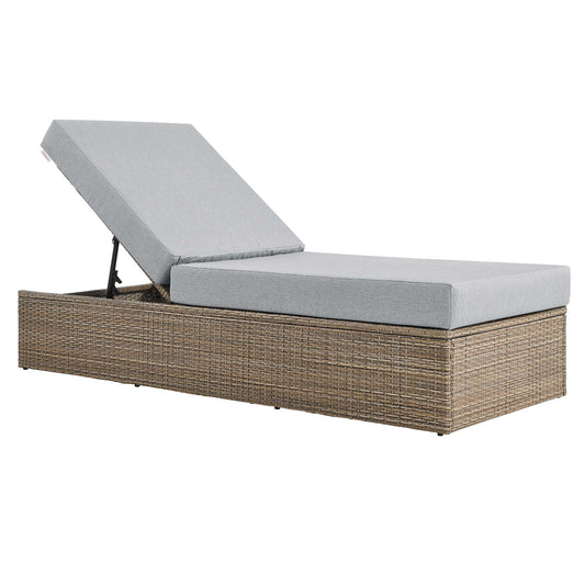 Conversation Alfresco Chaise Lounge Chair, Cappuccino & Gray
