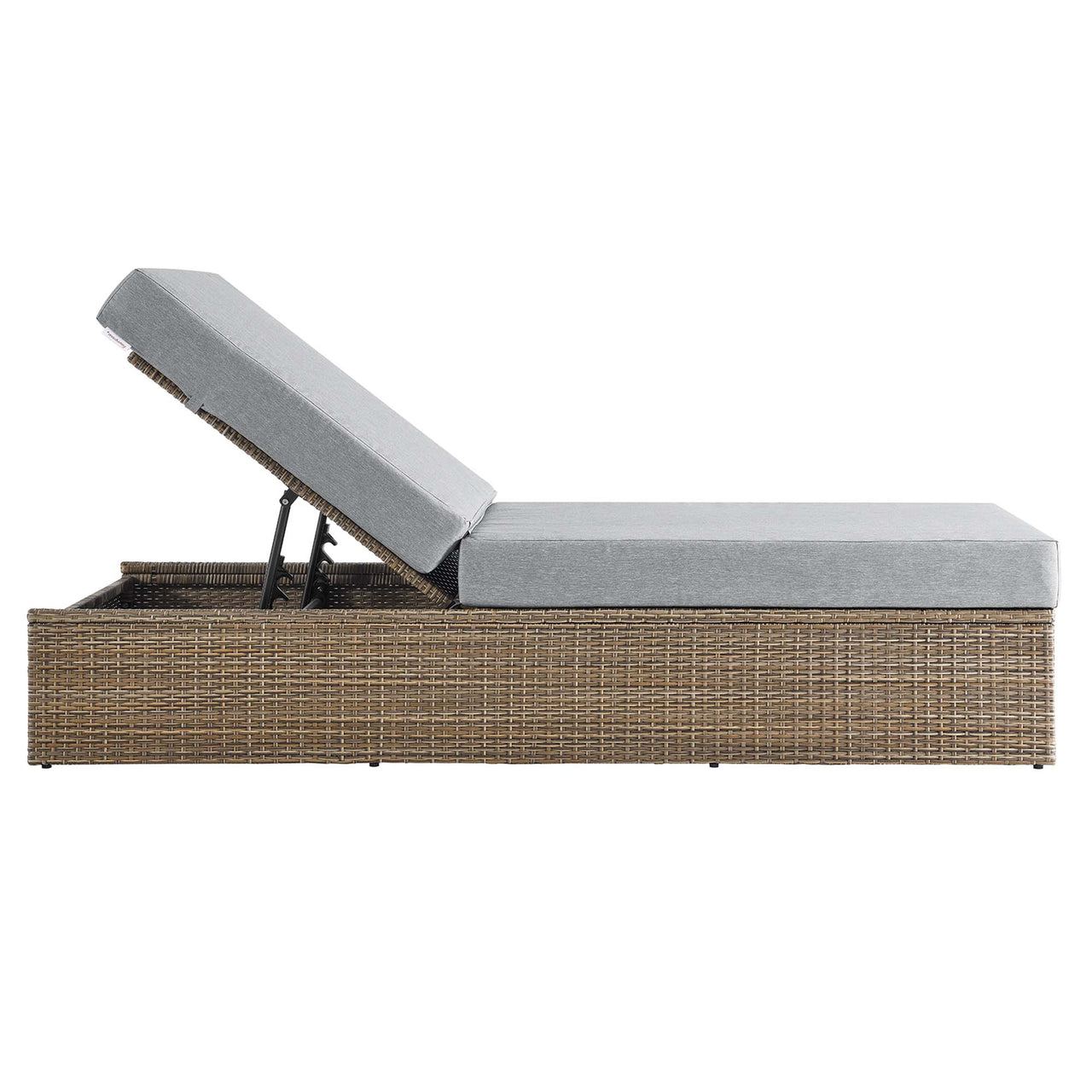 Conversation Alfresco Chaise Lounge Chair, Cappuccino & Gray