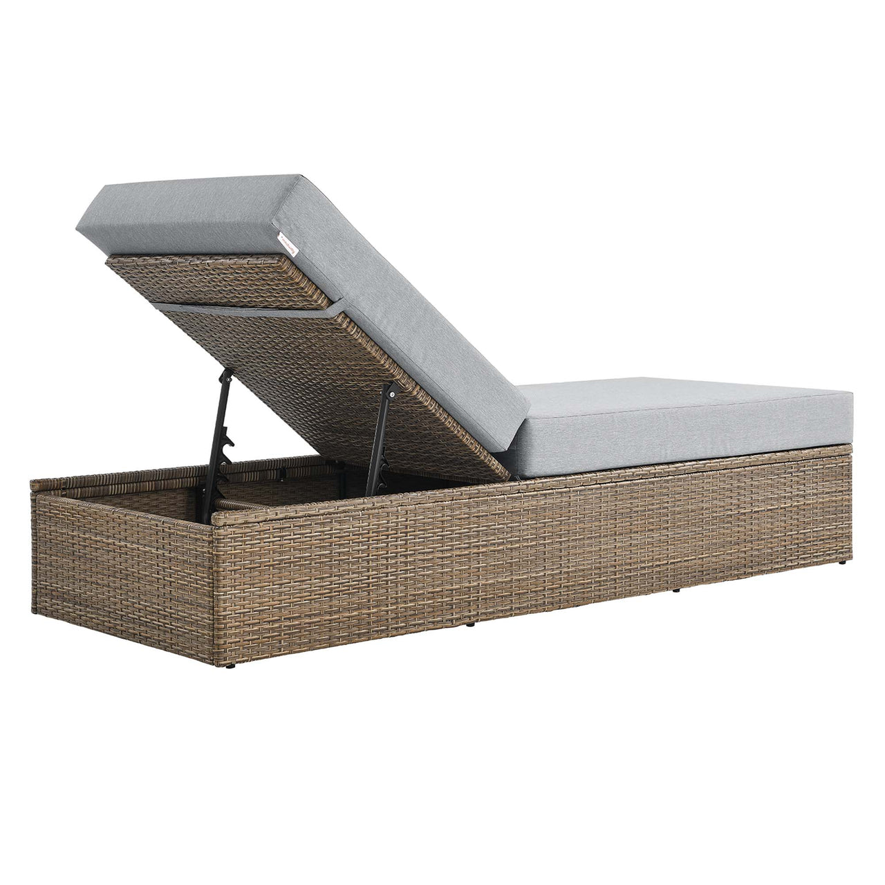 Conversation Alfresco Chaise Lounge Chair, Cappuccino & Gray