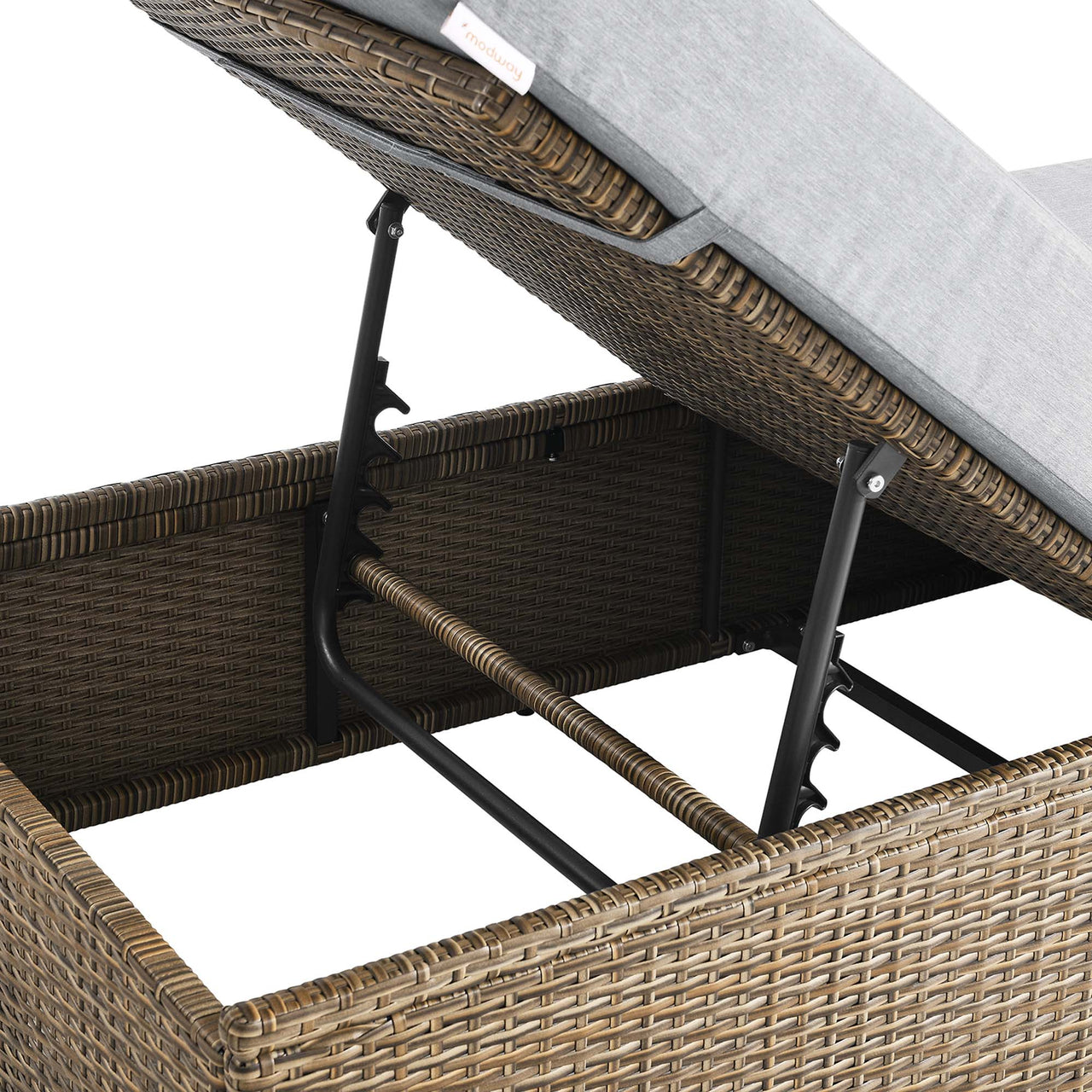 Conversation Alfresco Chaise Lounge Chair, Cappuccino & Gray