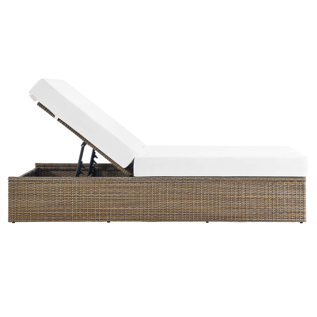 Conversation Alfresco Chaise Lounge Chair, Cappuccino & White