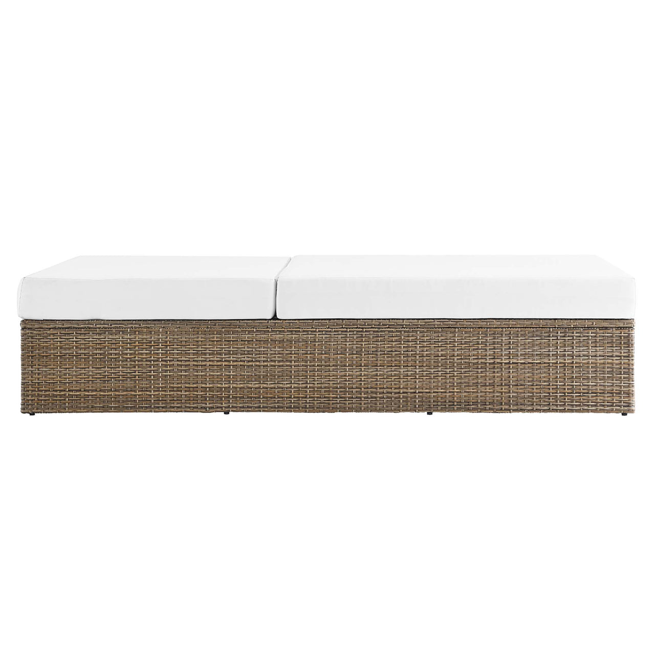 Conversation Alfresco Chaise Lounge Chair, Cappuccino & White
