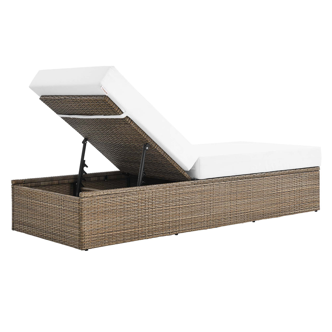 Conversation Alfresco Chaise Lounge Chair, Cappuccino & White