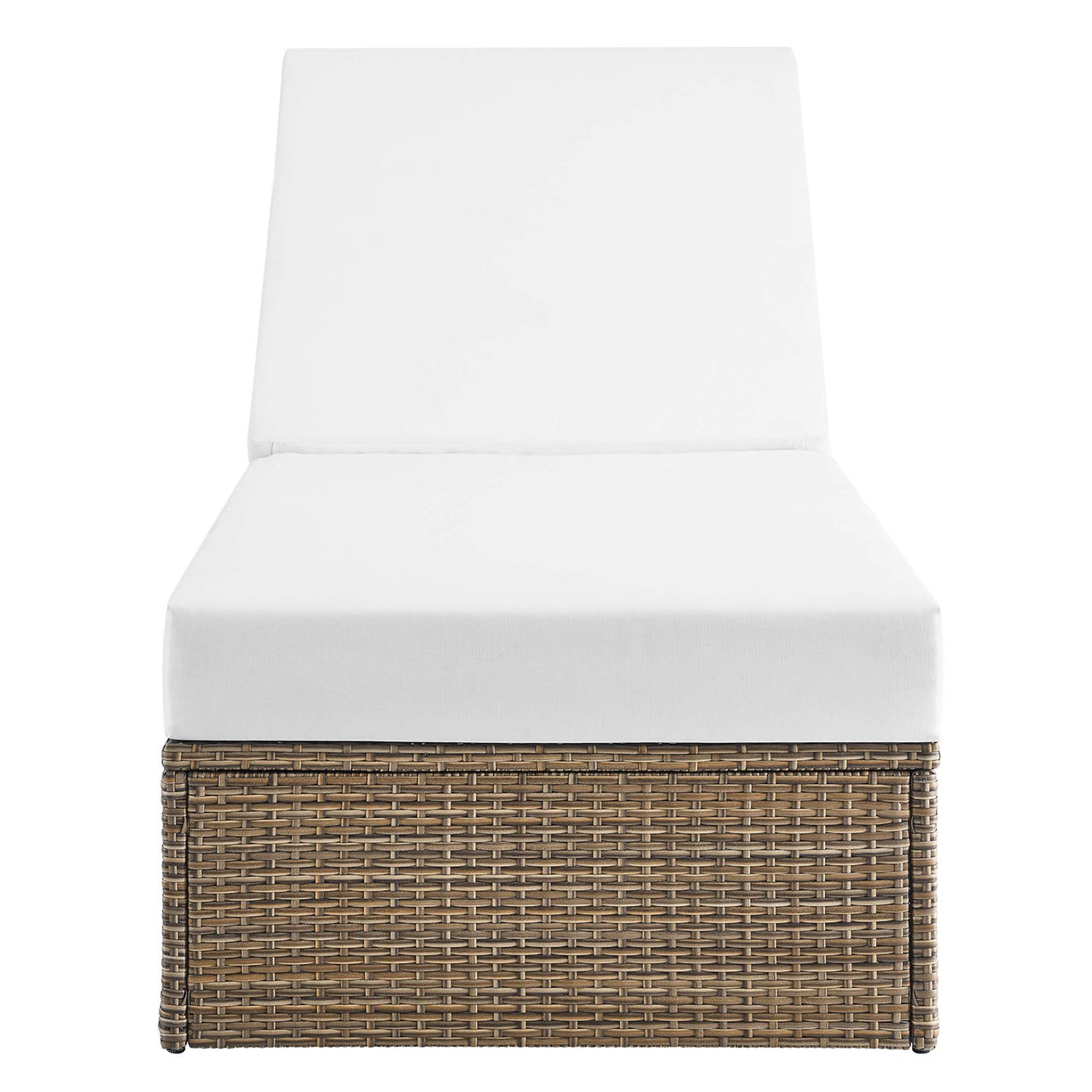 Conversation Alfresco Chaise Lounge Chair, Cappuccino & White
