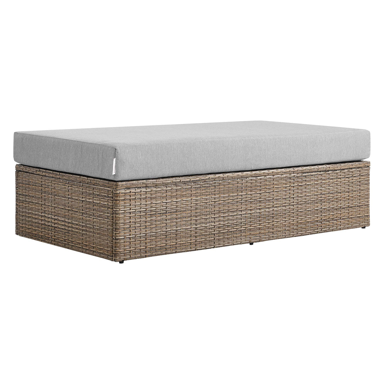 Conversation Alfresco Rectangle Ottoman, Cappuccino & Gray