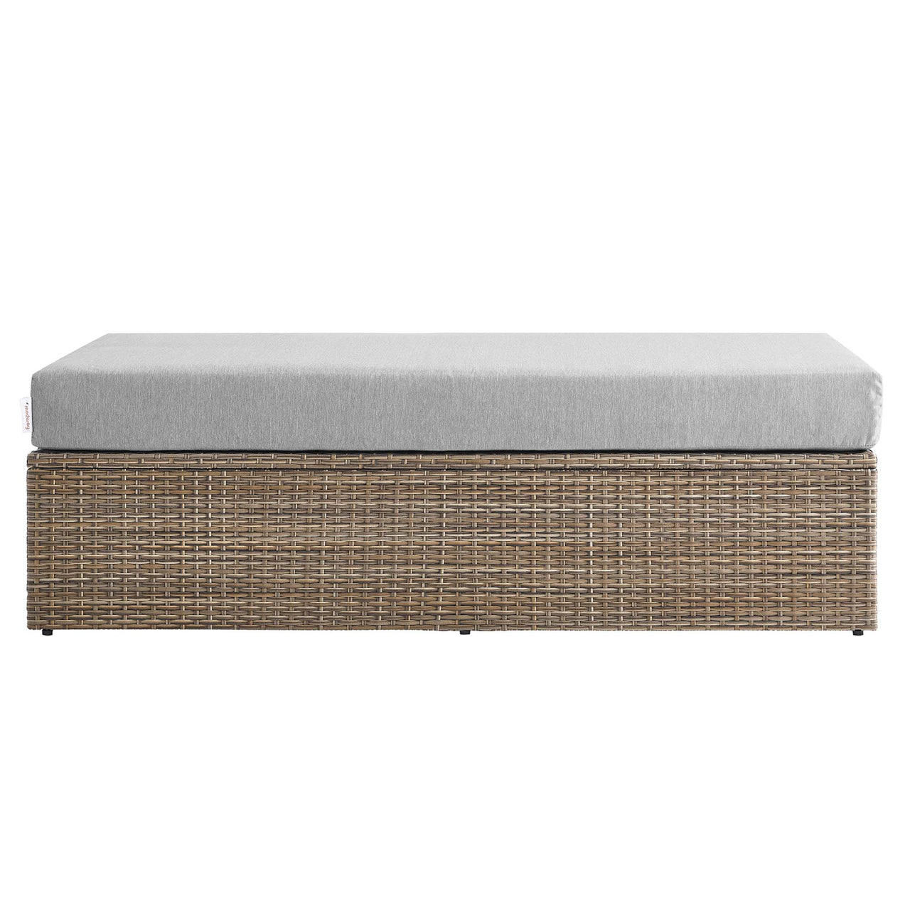 Conversation Alfresco Rectangle Ottoman, Cappuccino & Gray