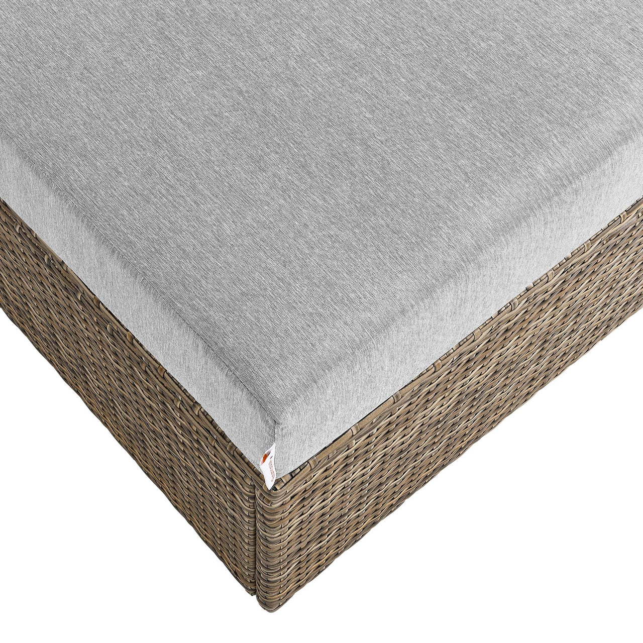 Conversation Alfresco Rectangle Ottoman, Cappuccino & Gray