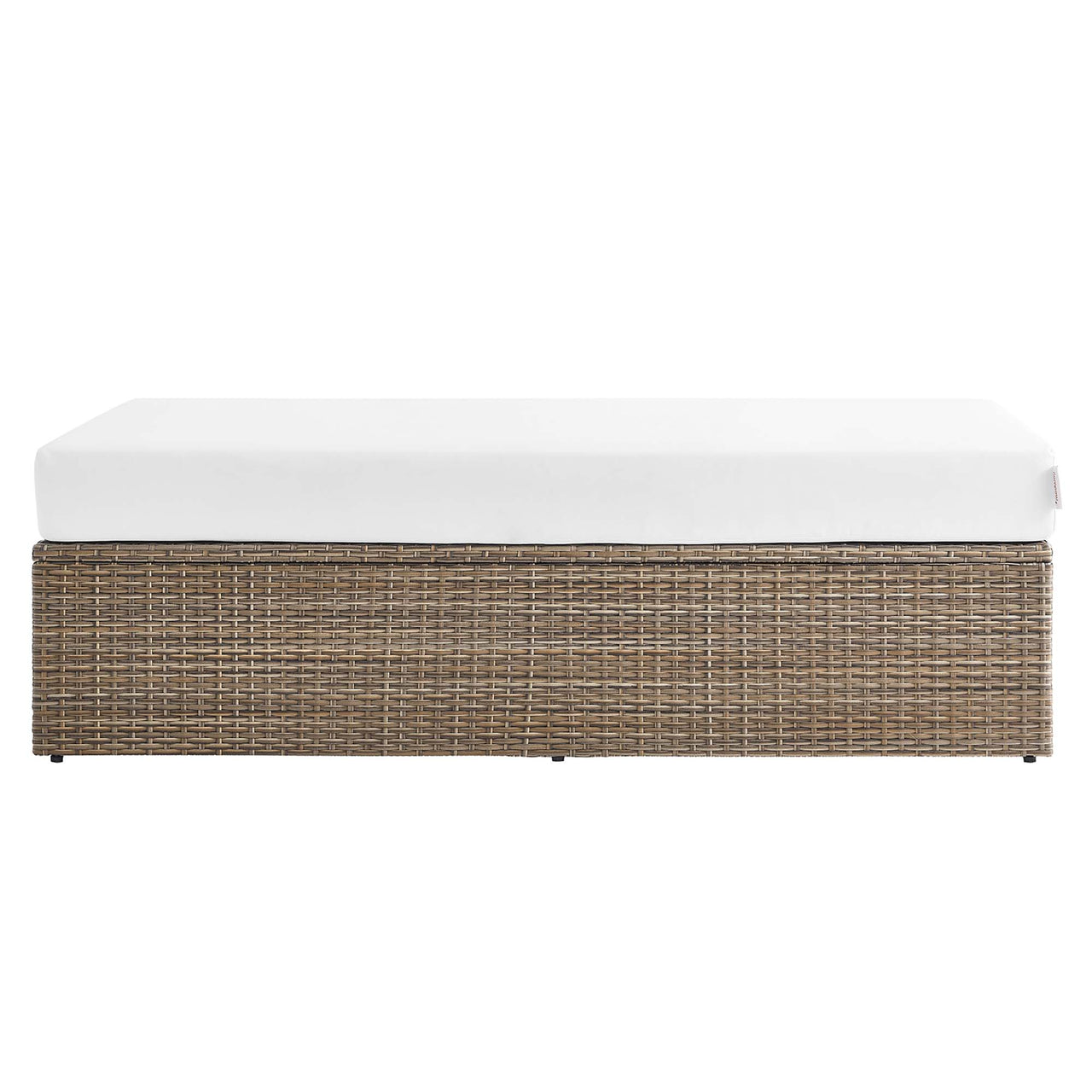 Conversation Alfresco Rectangle Ottoman, Cappuccino & White