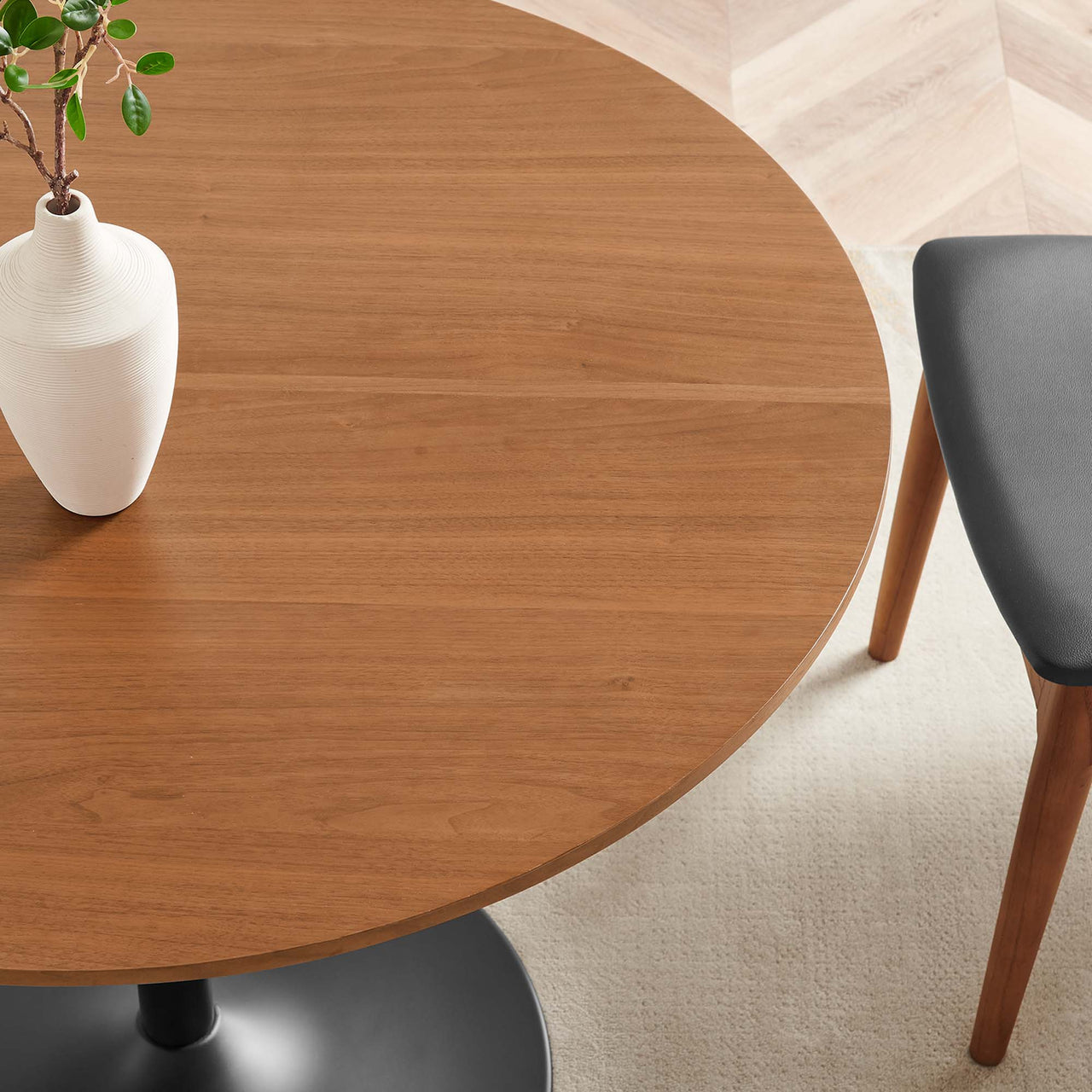 Mesa Dining Table, Black & Brown