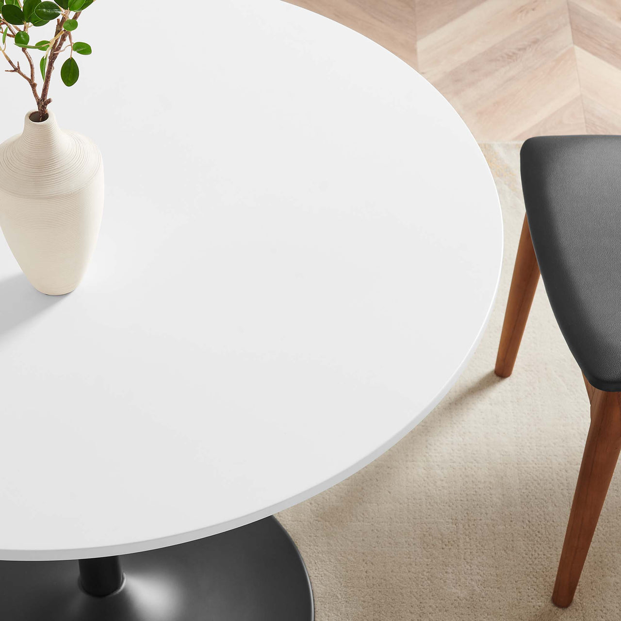 Mesa Dining Table, Black & White