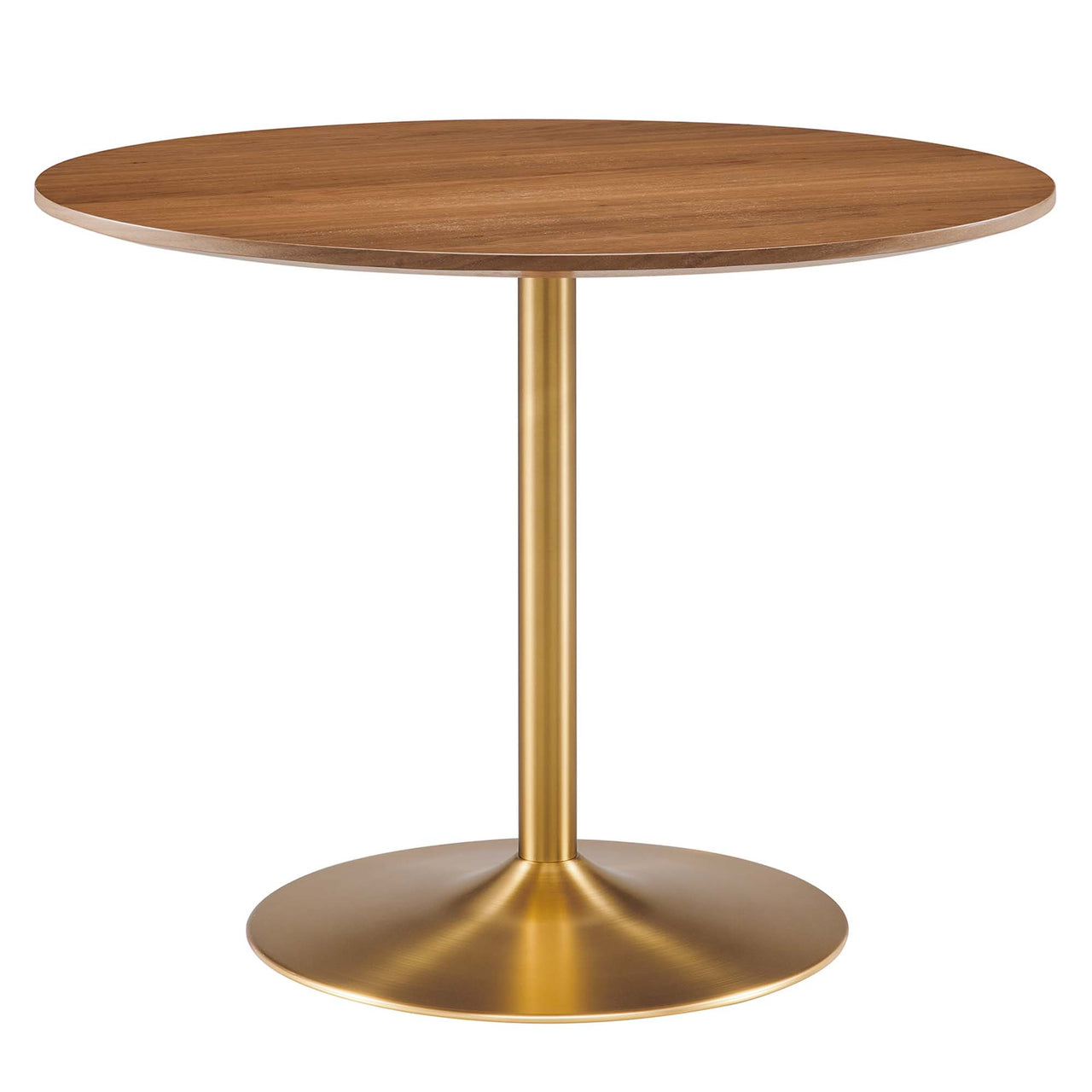 Mesa Dining Table, Gold & Brown