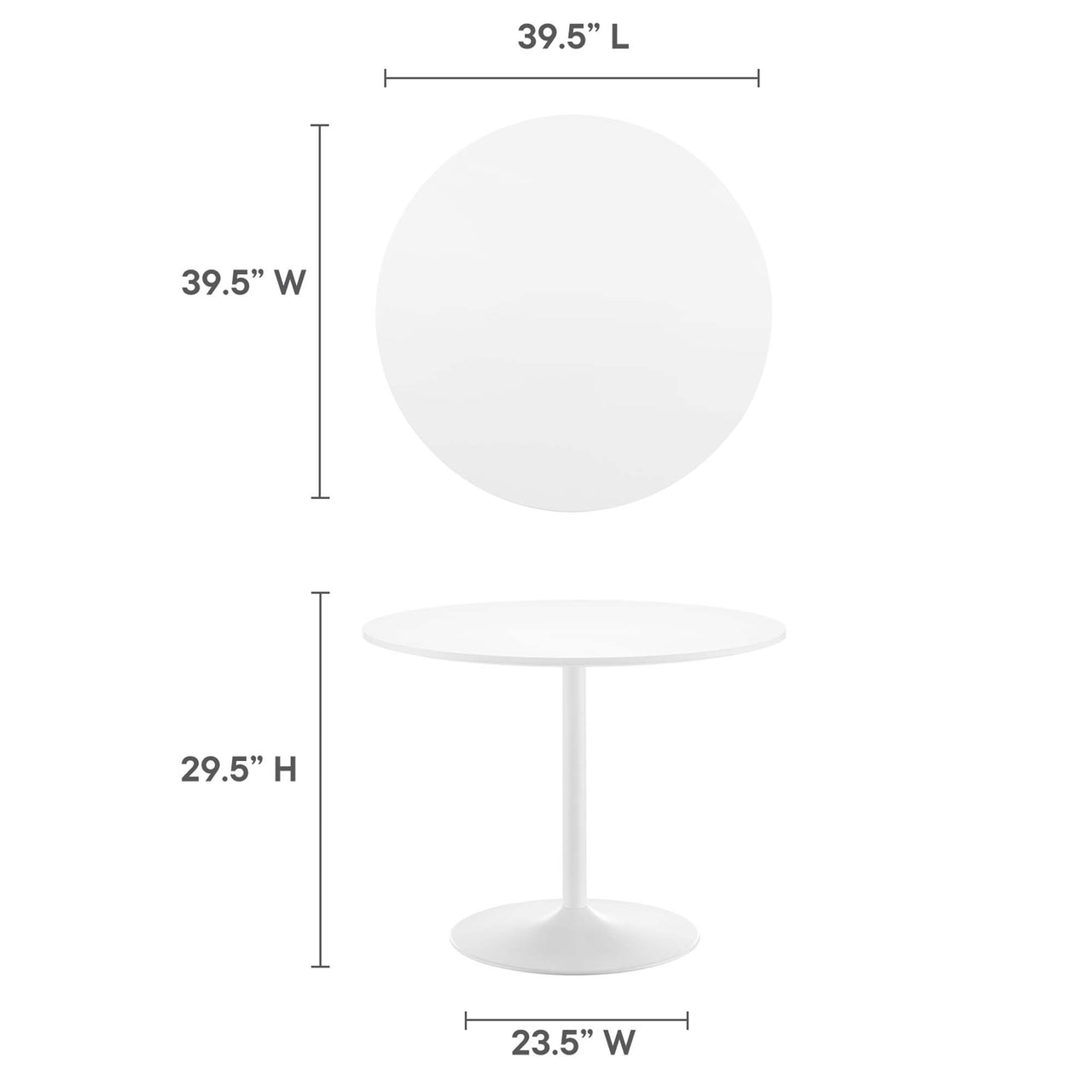 Mesa Dining Table, White