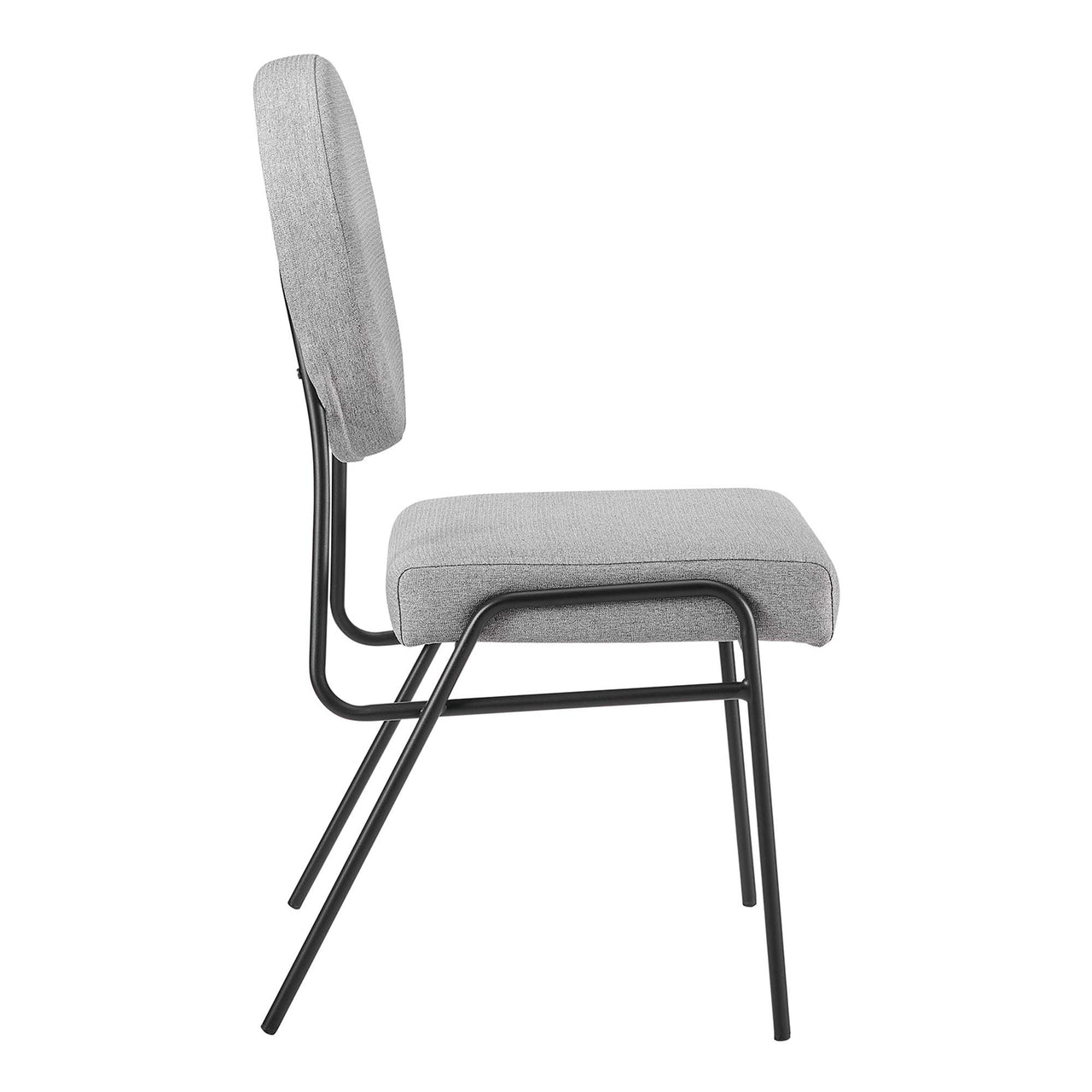 Cressa Luxe Fabric Side Chairs, Black & Light Gray
