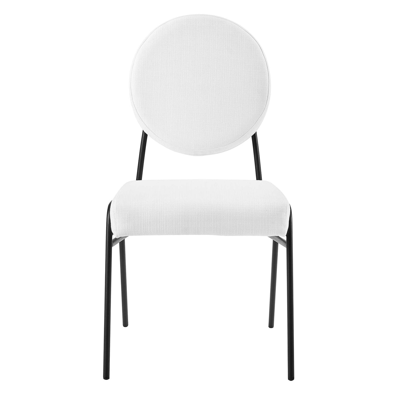 Cressa Luxe Fabric Side Chairs, Black & White
