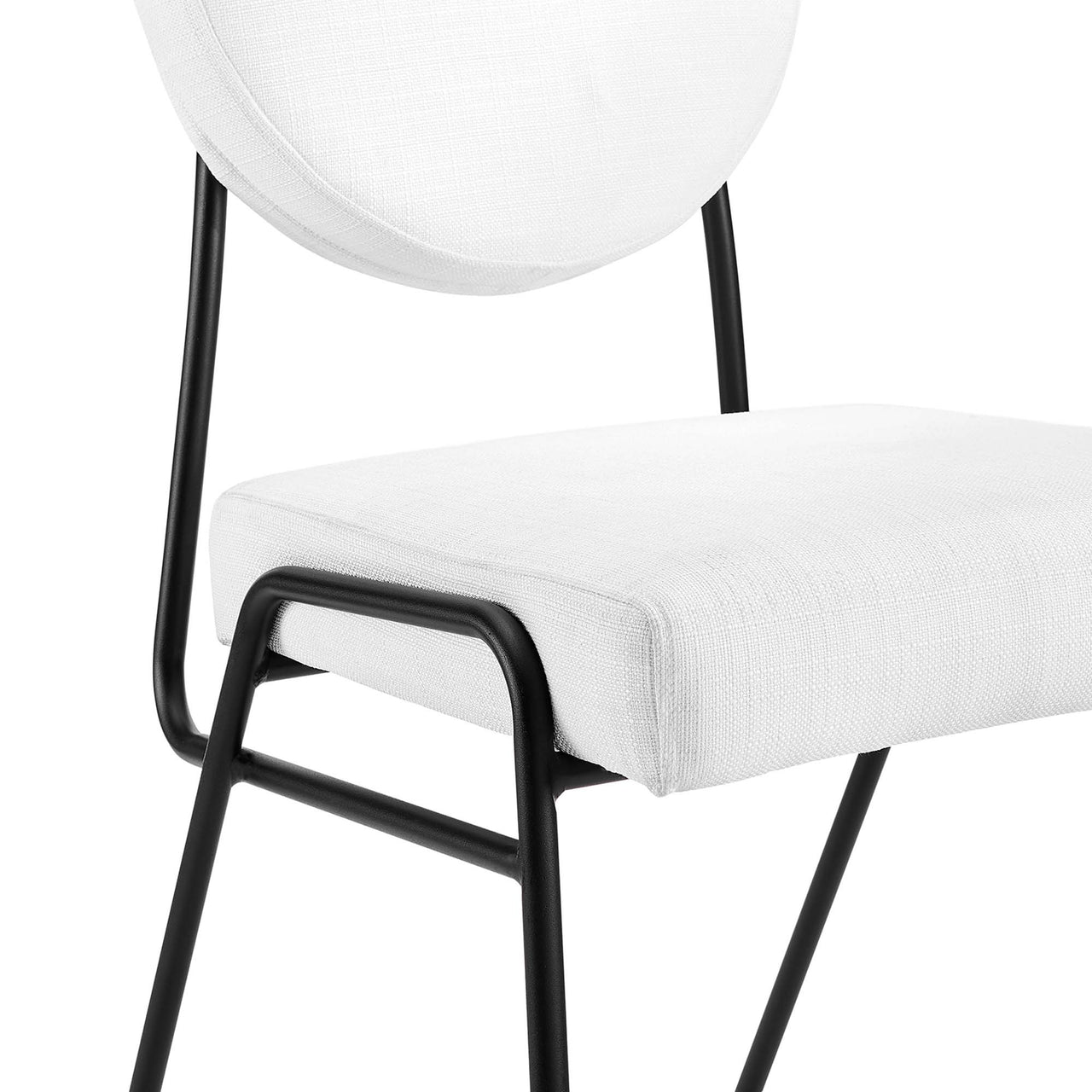 Cressa Luxe Fabric Side Chairs, Black & White