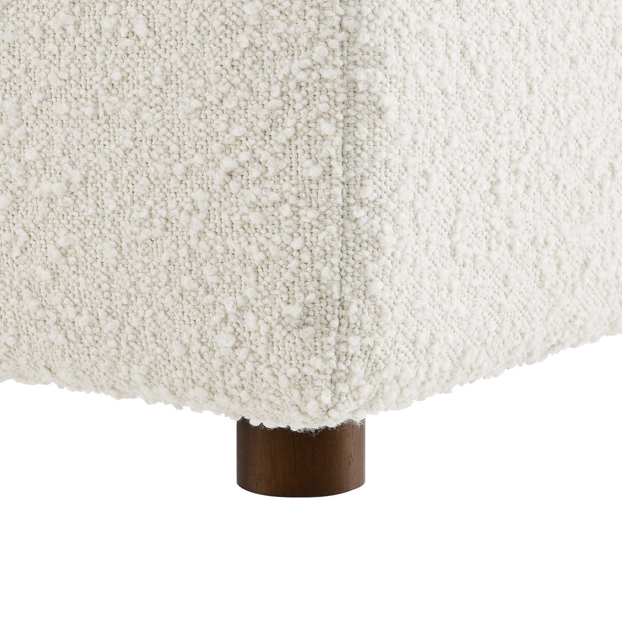 Angelic Cloudblend Boucle Armless Chair | Modular Sectional Component, Ivory