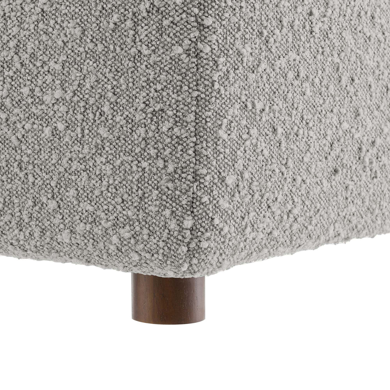 Angelic Cloudblend Boucle Corner Chair | Modular Sectional Component, Light Gray