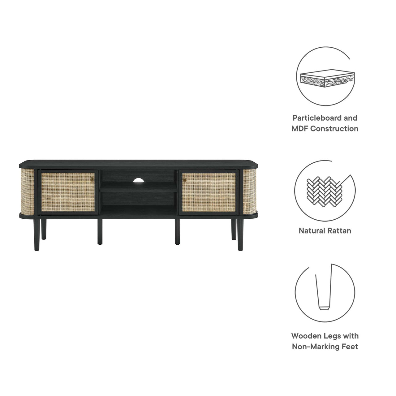 Eloria TV Stand, Black