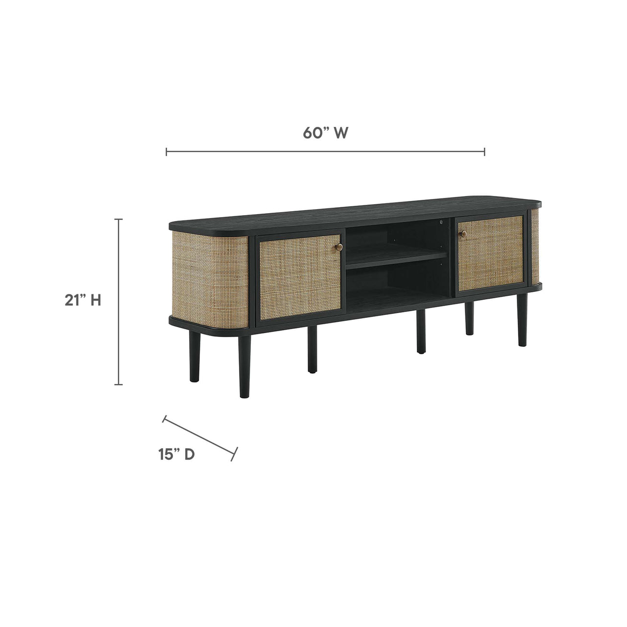 Eloria TV Stand, Black