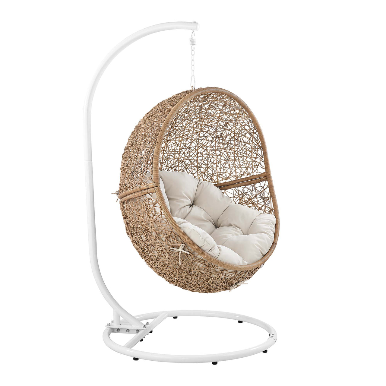 Chrysalis Alfresco Swing Chair, Cappuccino & Beige