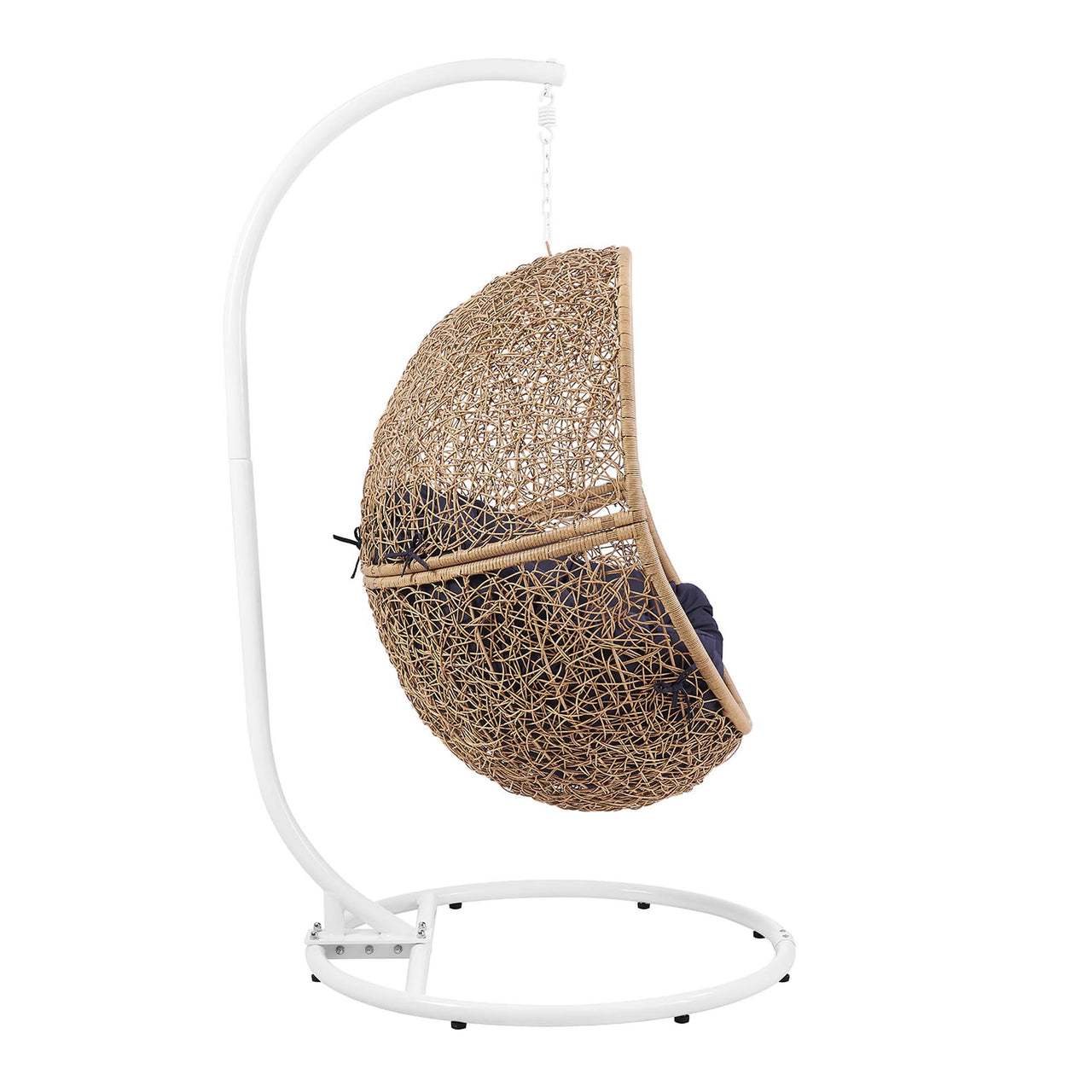 Chrysalis Alfresco Swing Chair, Cappuccino & Navy