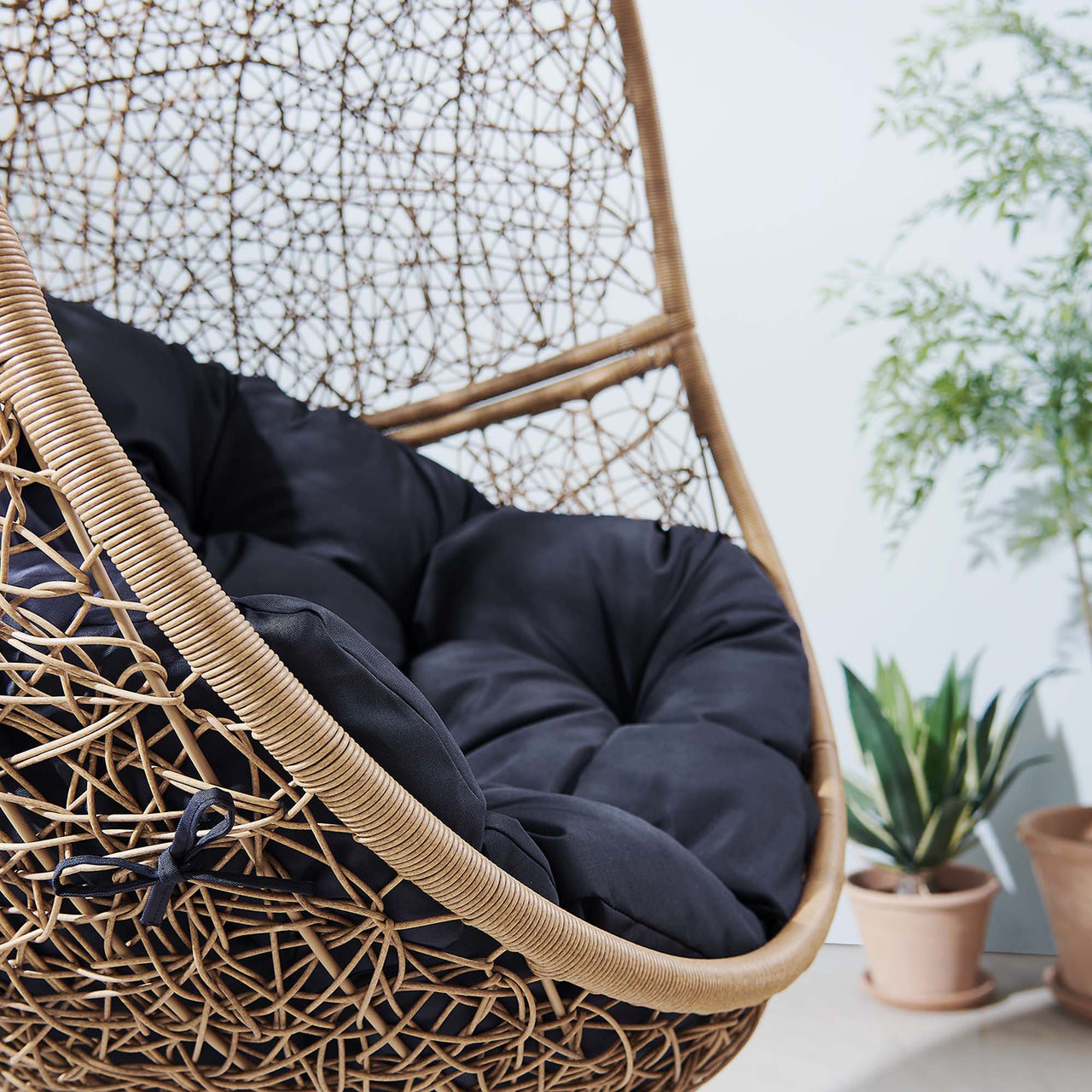 Chrysalis Alfresco Swing Chair, Cappuccino & Navy