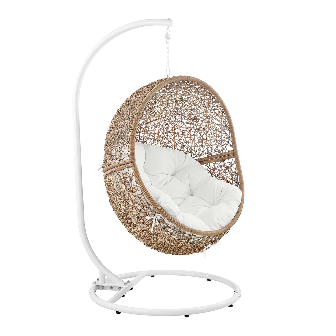 Chrysalis Alfresco Swing Chair, Cappuccino & White