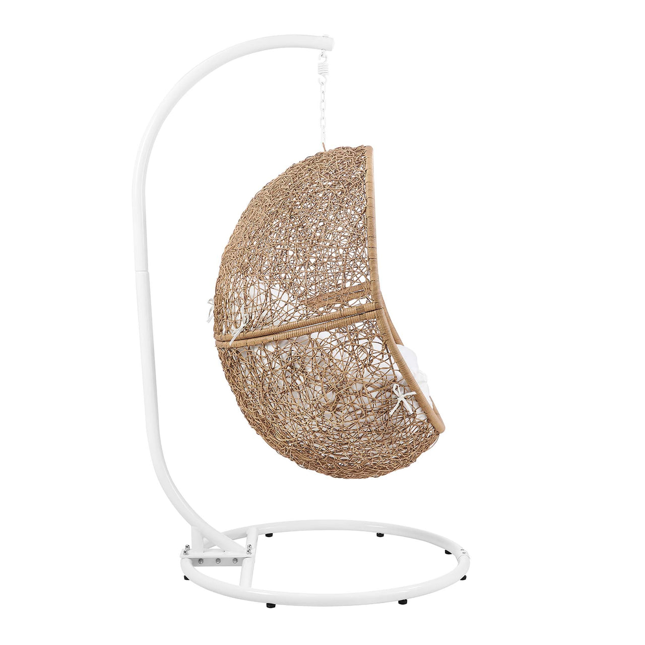Chrysalis Alfresco Swing Chair, Cappuccino & White