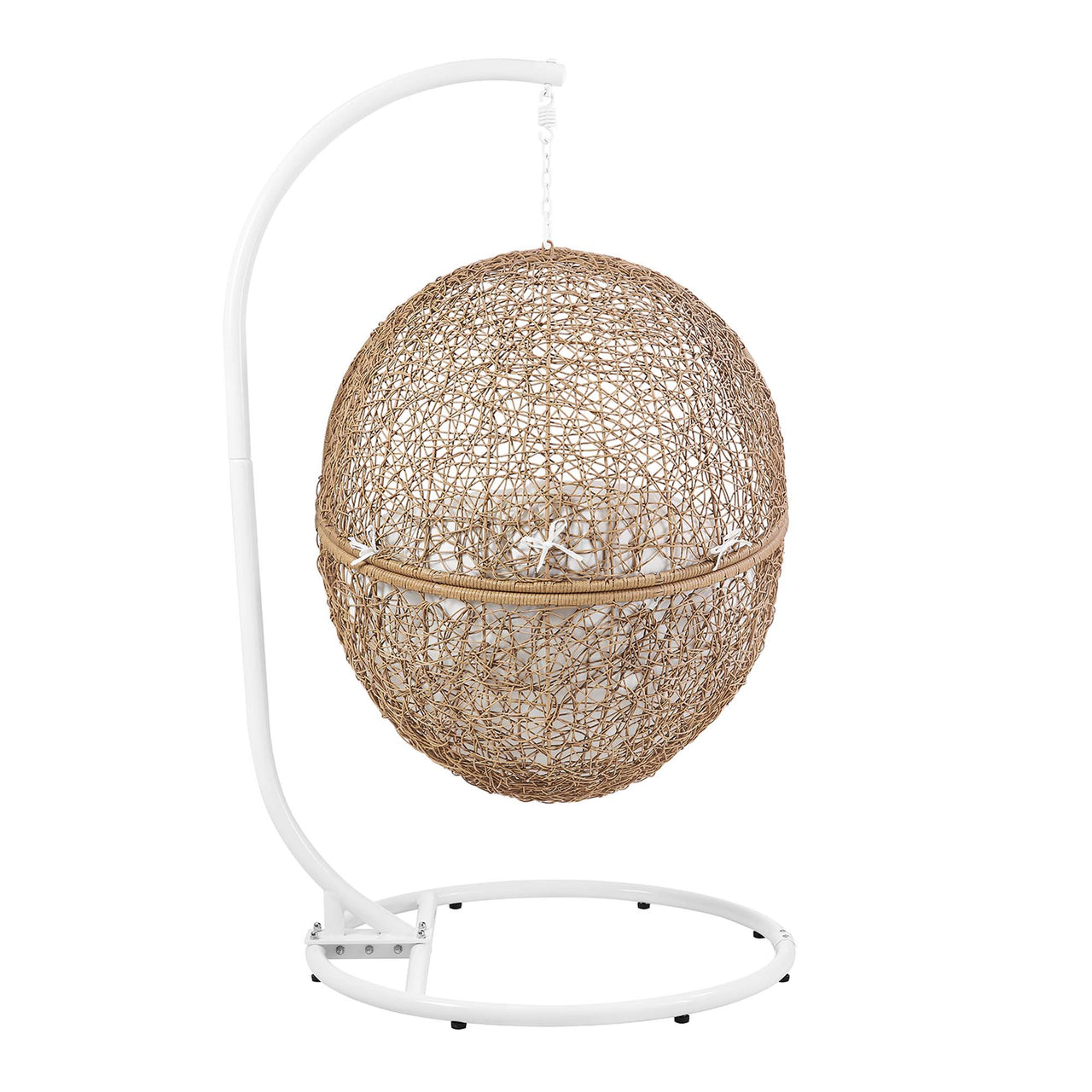Chrysalis Alfresco Swing Chair, Cappuccino & White
