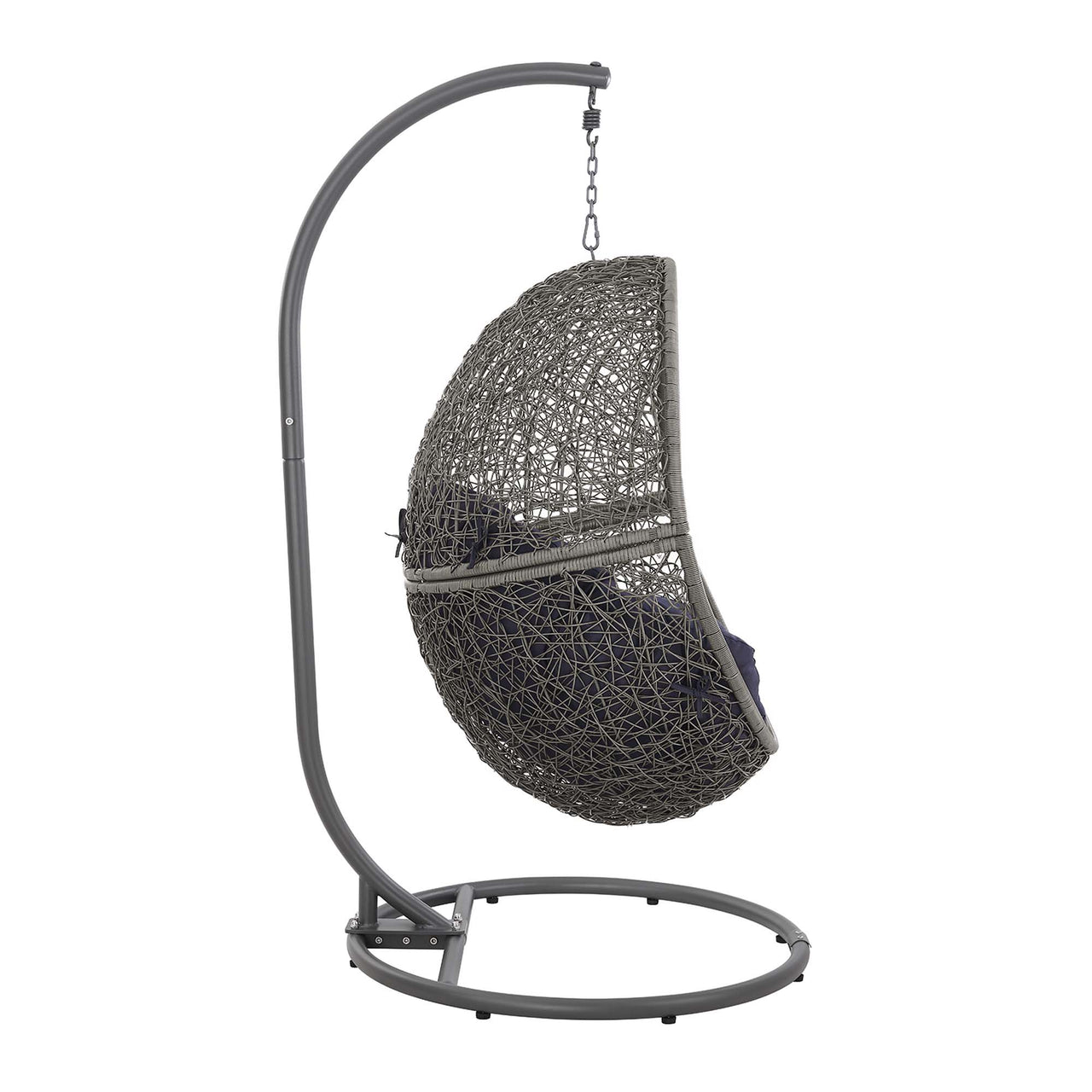 Chrysalis Alfresco Swing Chair, Gray & Navy