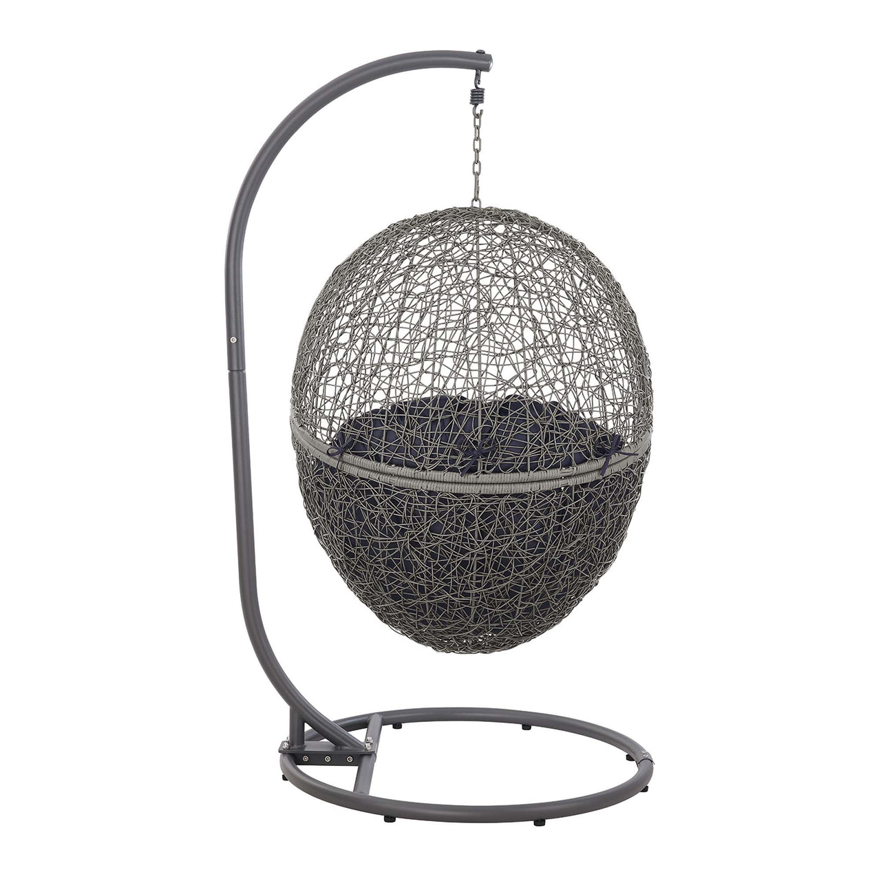 Chrysalis Alfresco Swing Chair, Gray & Navy