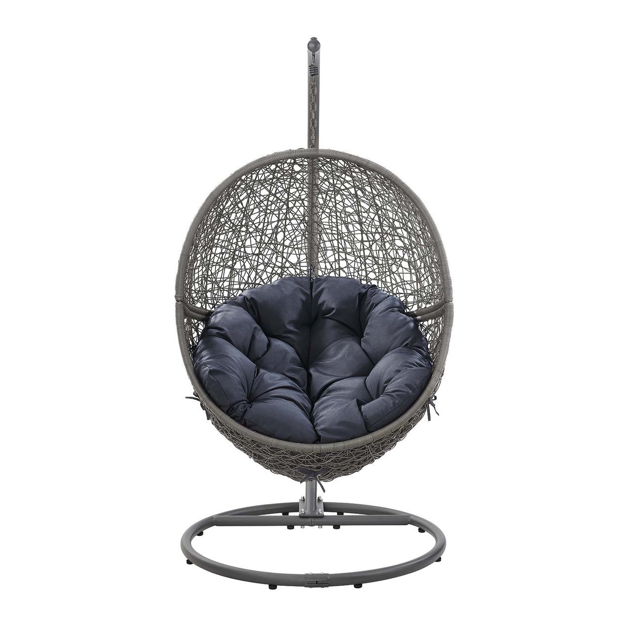 Chrysalis Alfresco Swing Chair, Gray & Navy