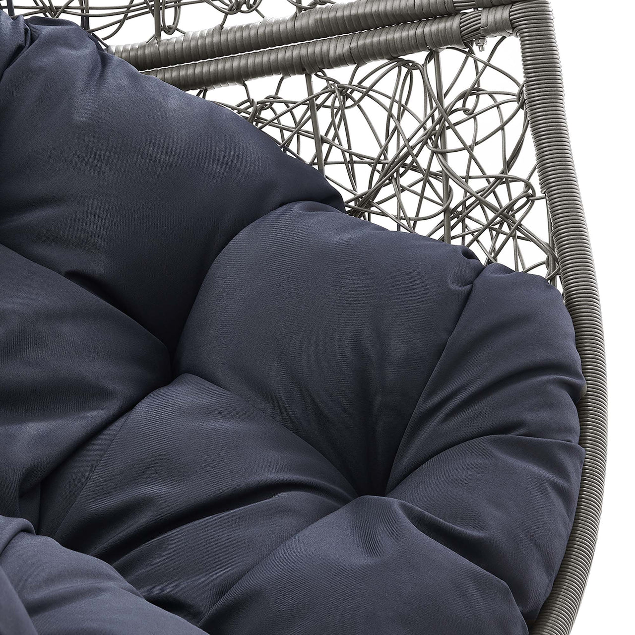 Chrysalis Alfresco Swing Chair, Gray & Navy