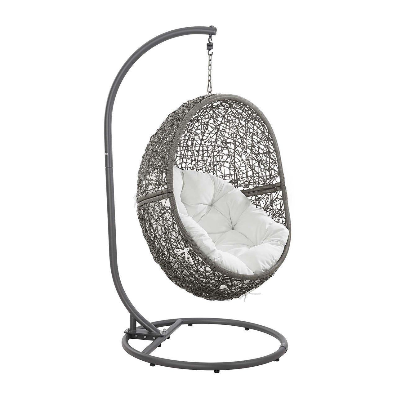 Chrysalis Alfresco Swing Chair, Gray & White