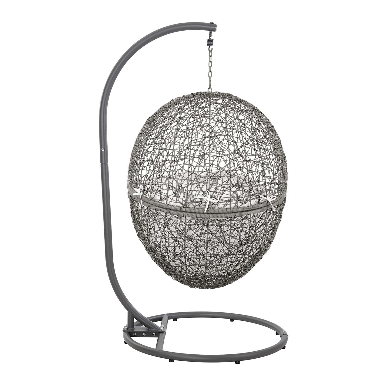 Chrysalis Alfresco Swing Chair, Gray & White
