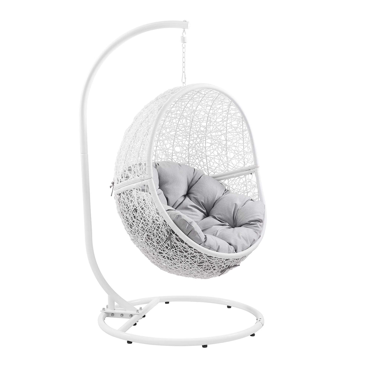 Chrysalis Alfresco Swing Chair, White & Gray