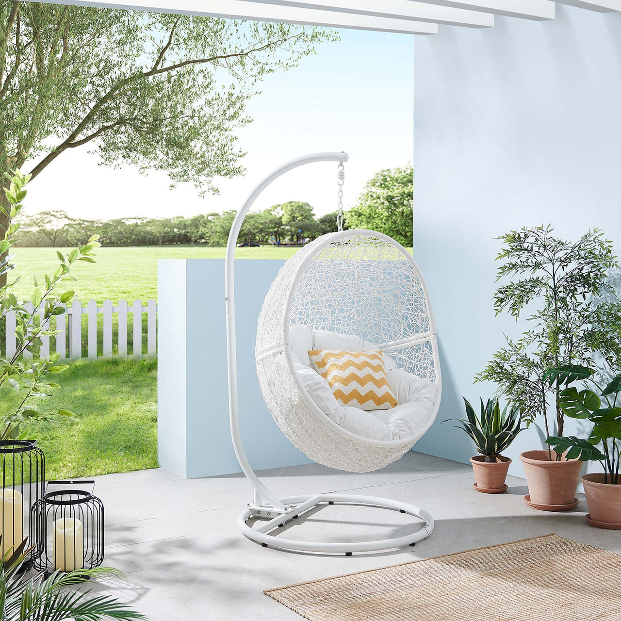 Chrysalis Alfresco Swing Chair, White