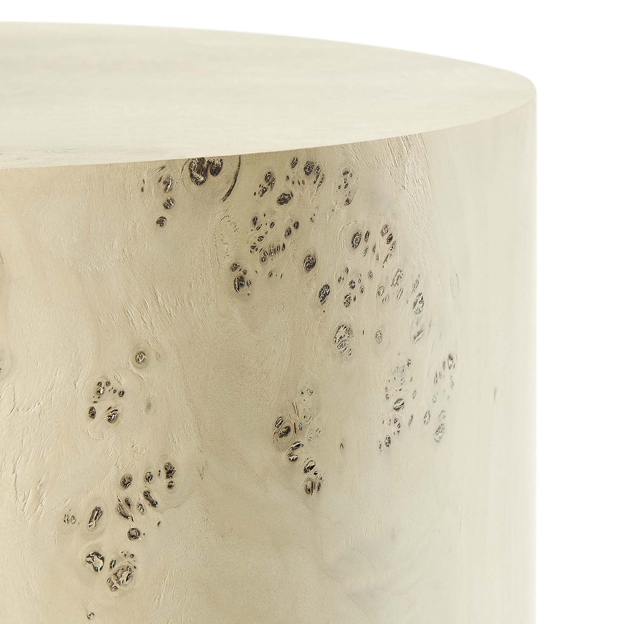 Aurel Round Side Table, Cream