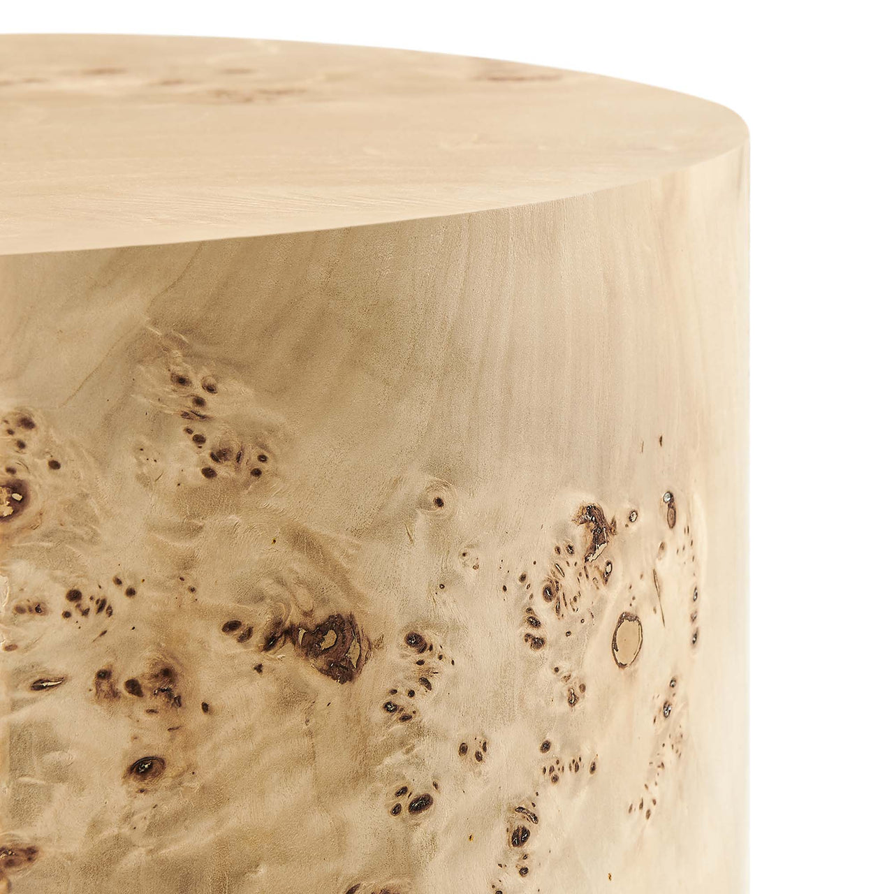 Aurel Round Side Table, Beige