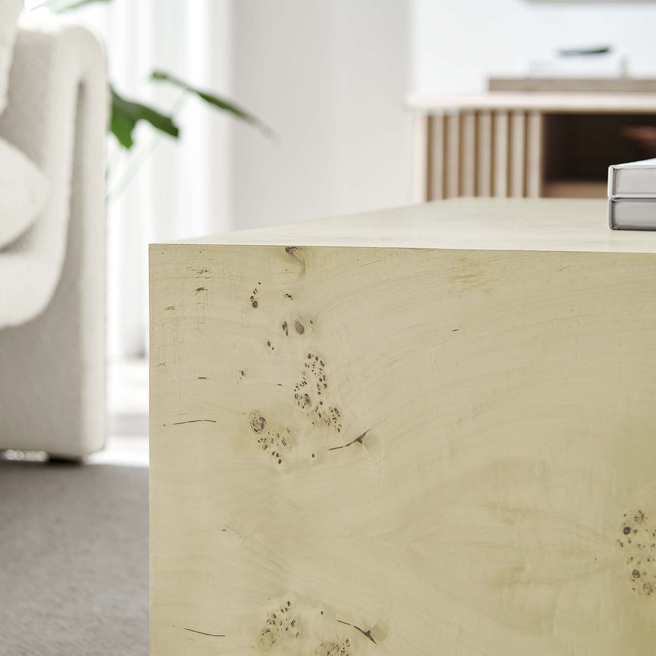 Aurel Square Coffee Table, Cream