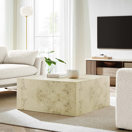 Aurel Square Coffee Table, Cream