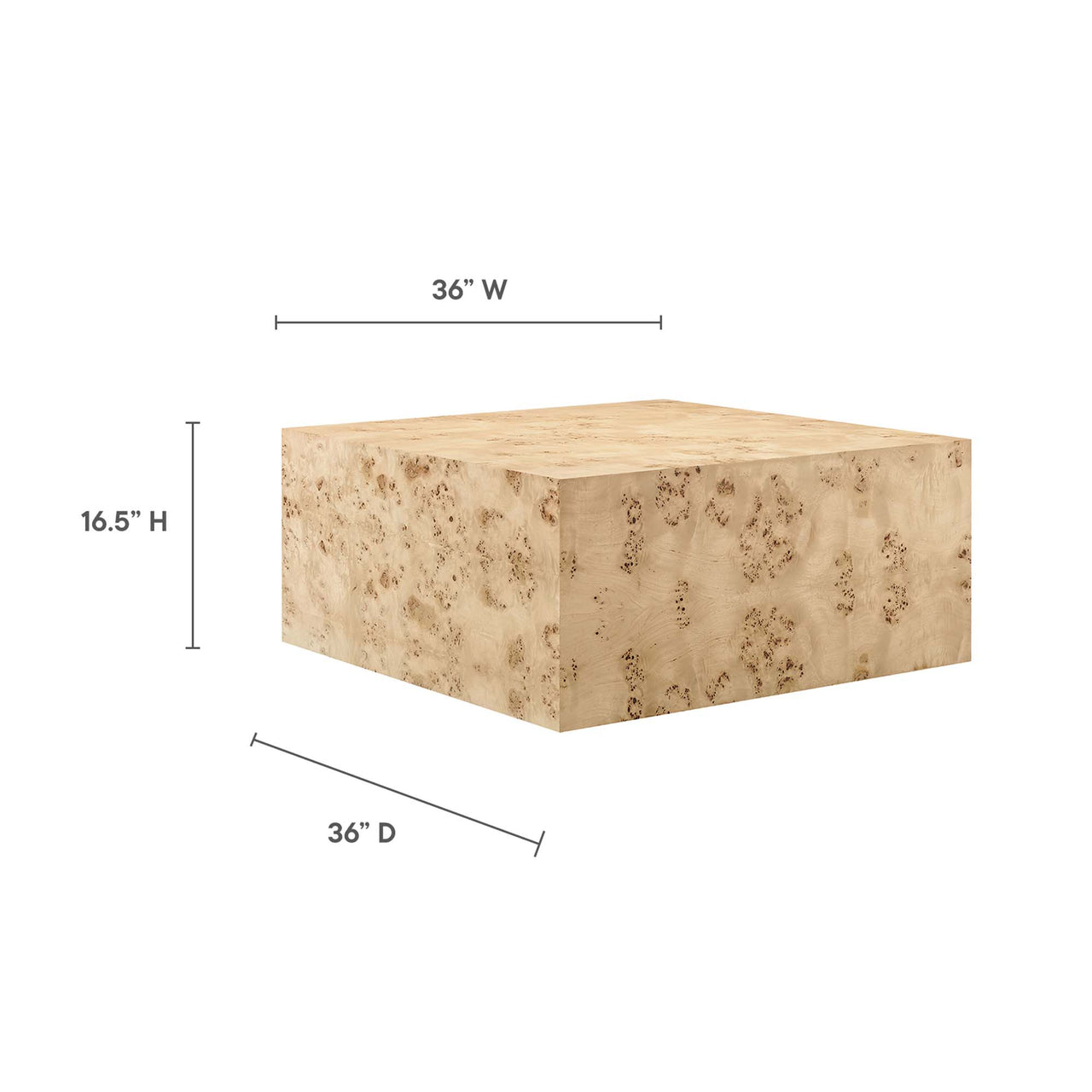 Aurel Square Coffee Table, Beige