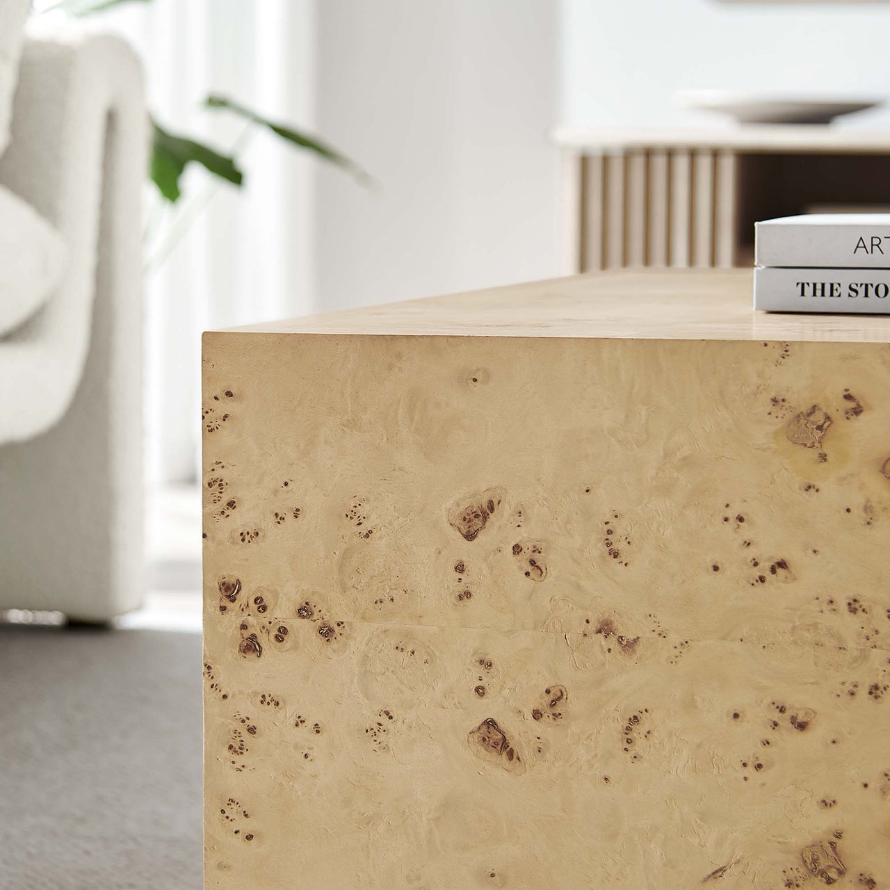 Aurel Square Coffee Table, Beige